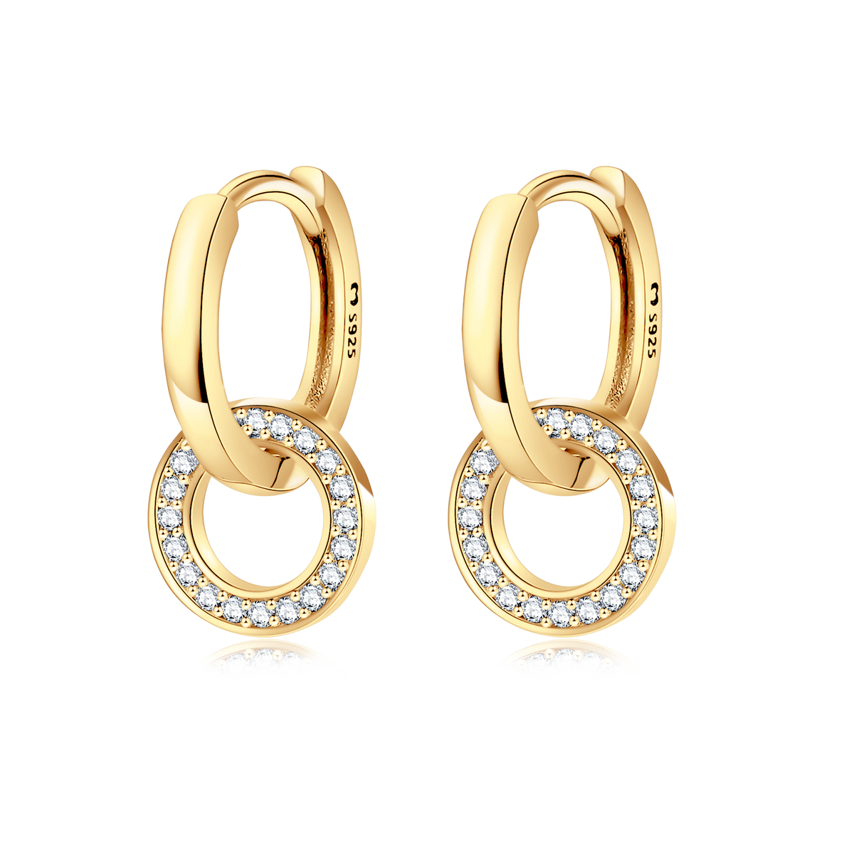 Boucles d'oreilles Anneaux Liés - LaMaisonDesBijoux