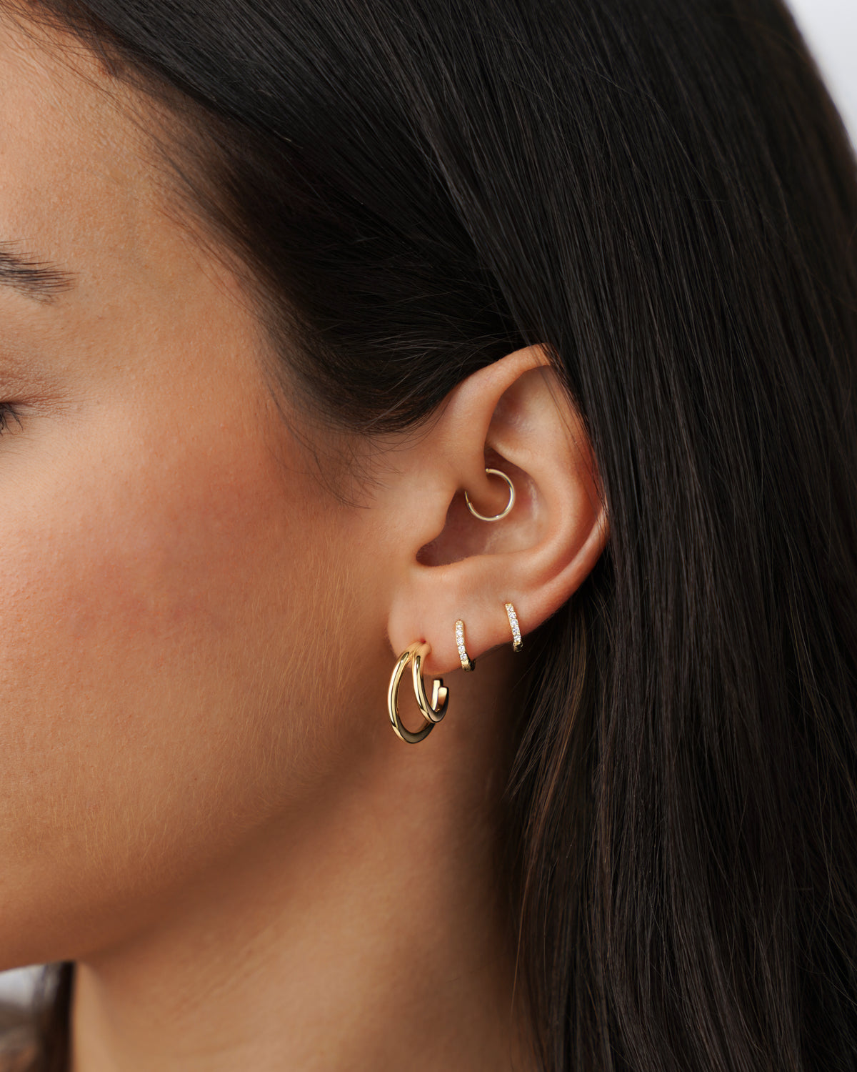 Boucles d'oreilles Triple Anneaux - LaMaisonDesBijoux