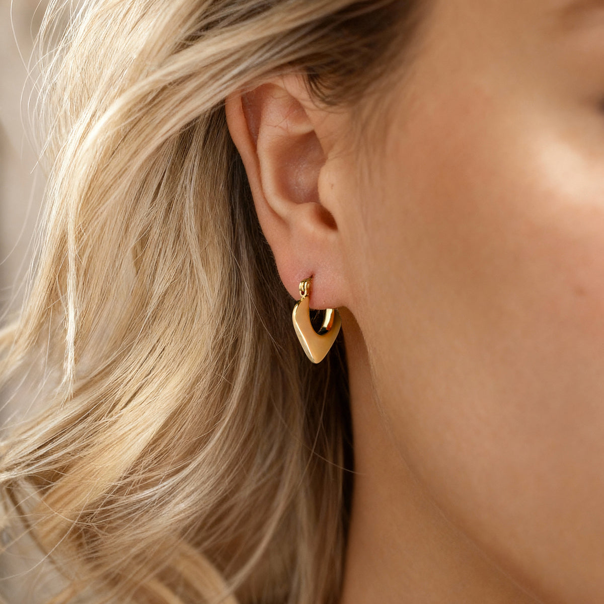 Boucles d'oreilles Anneaux Triangulaires