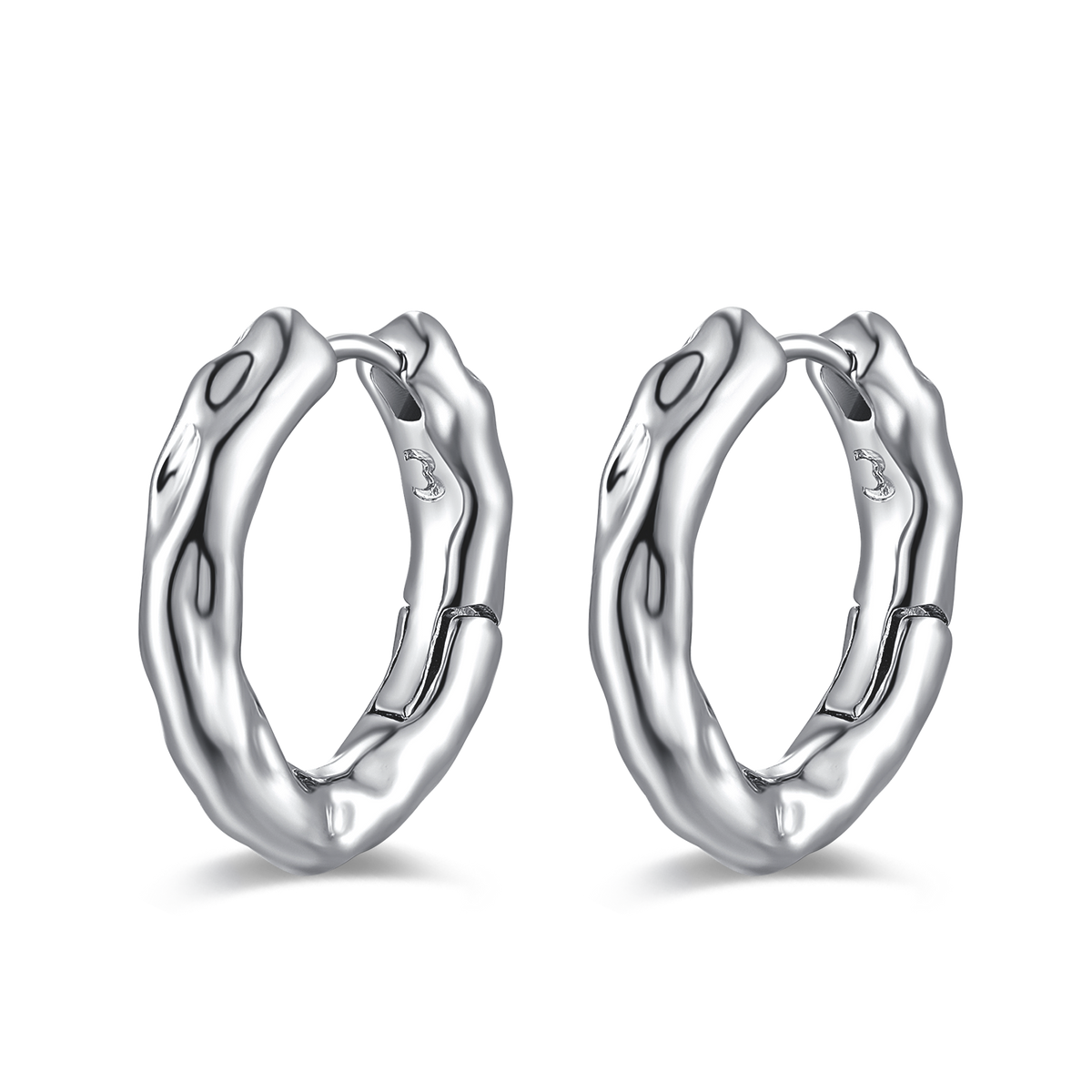 Boucles d'oreilles Anneaux Onduleux