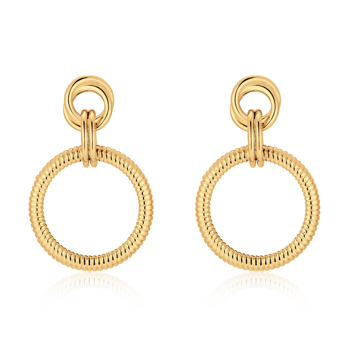 Boucles d'oreilles Anneaux Texturisés