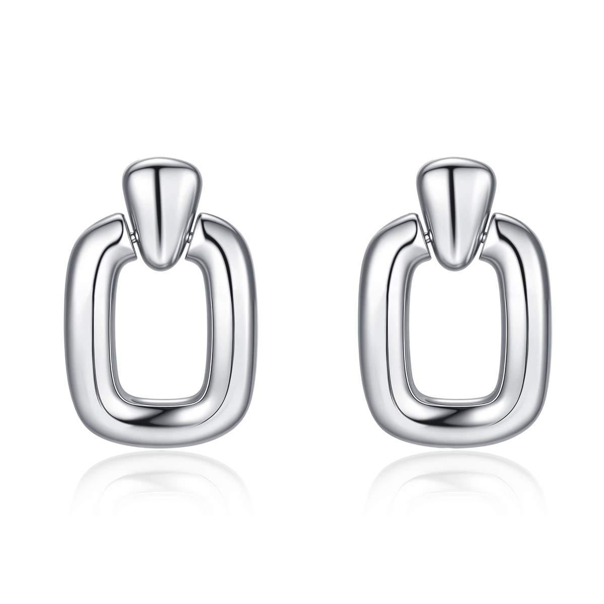 Boucles d'oreilles Anneaux Rectangulaires