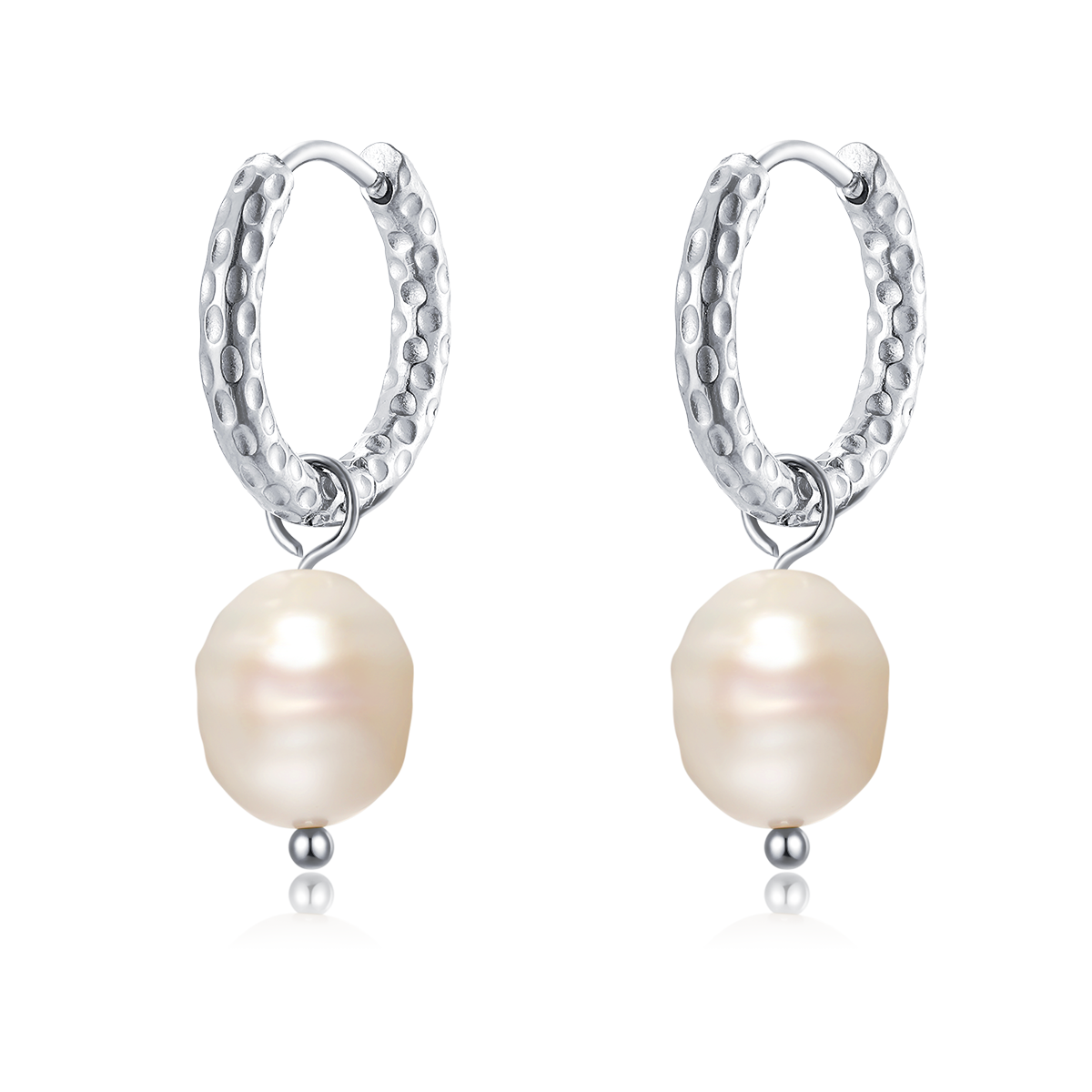 Boucles d'oreilles Anneaux Perles Élancées