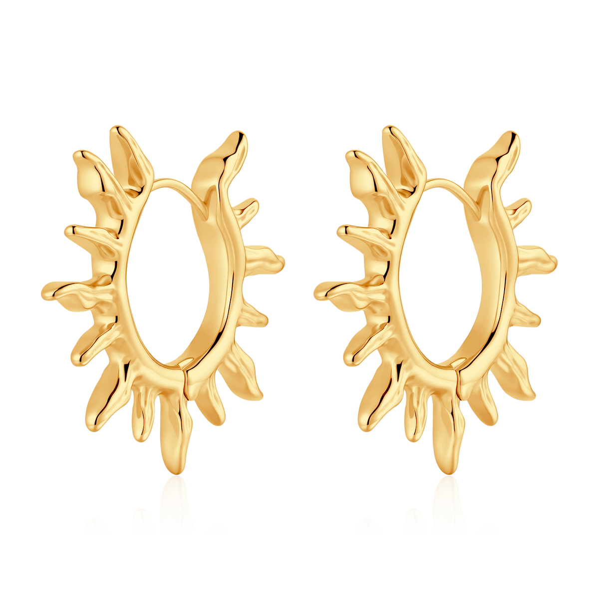 Boucles d'oreilles Anneaux Rayons de Soleil
