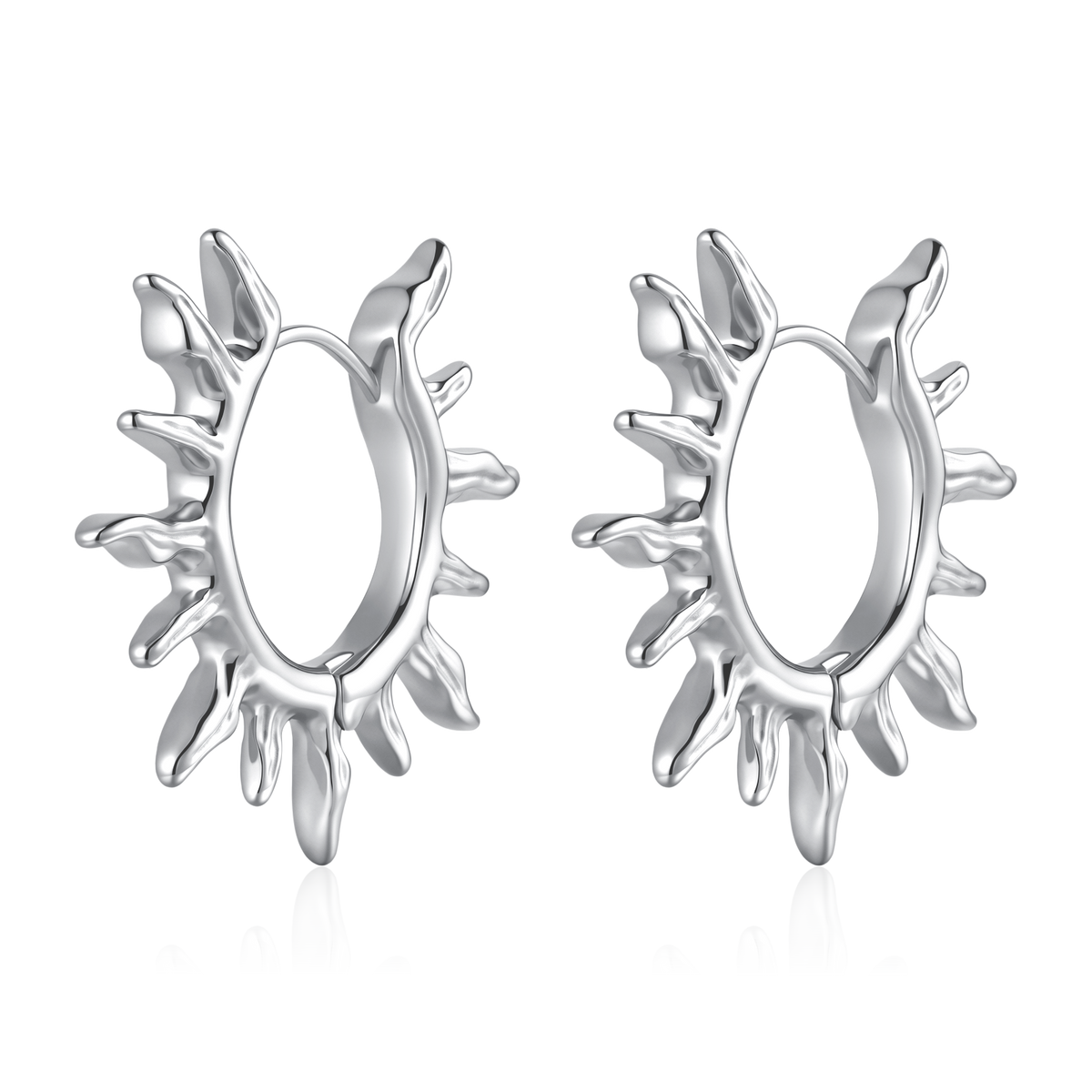 Boucles d'oreilles Anneaux Rayons de Soleil