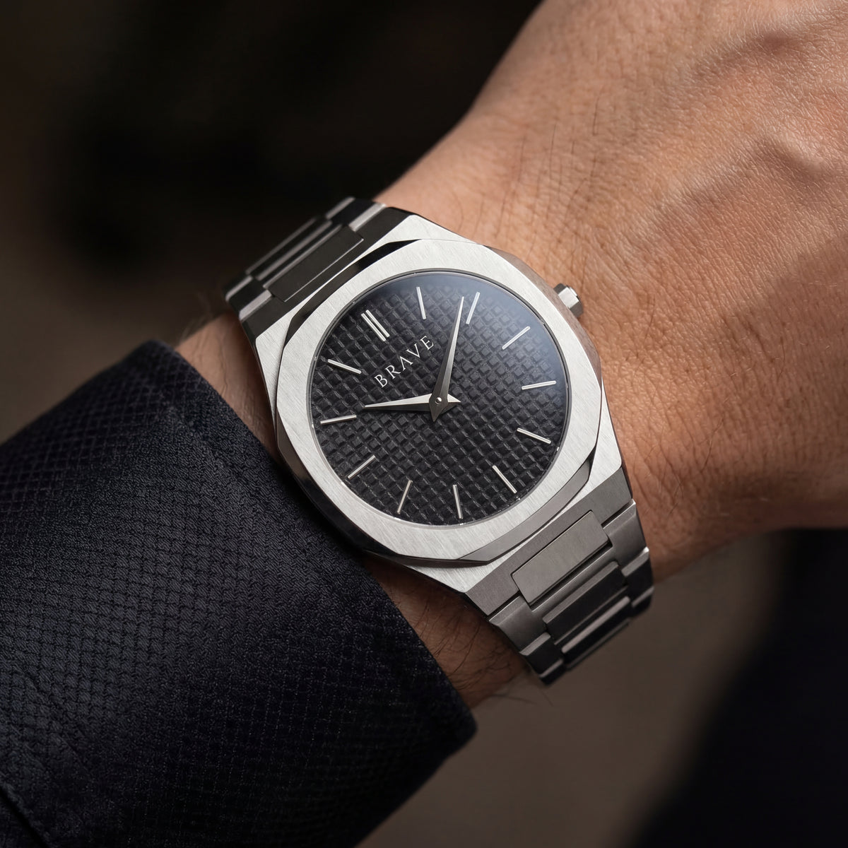 Montre BRAVE Empire ~ Argent-Noir
