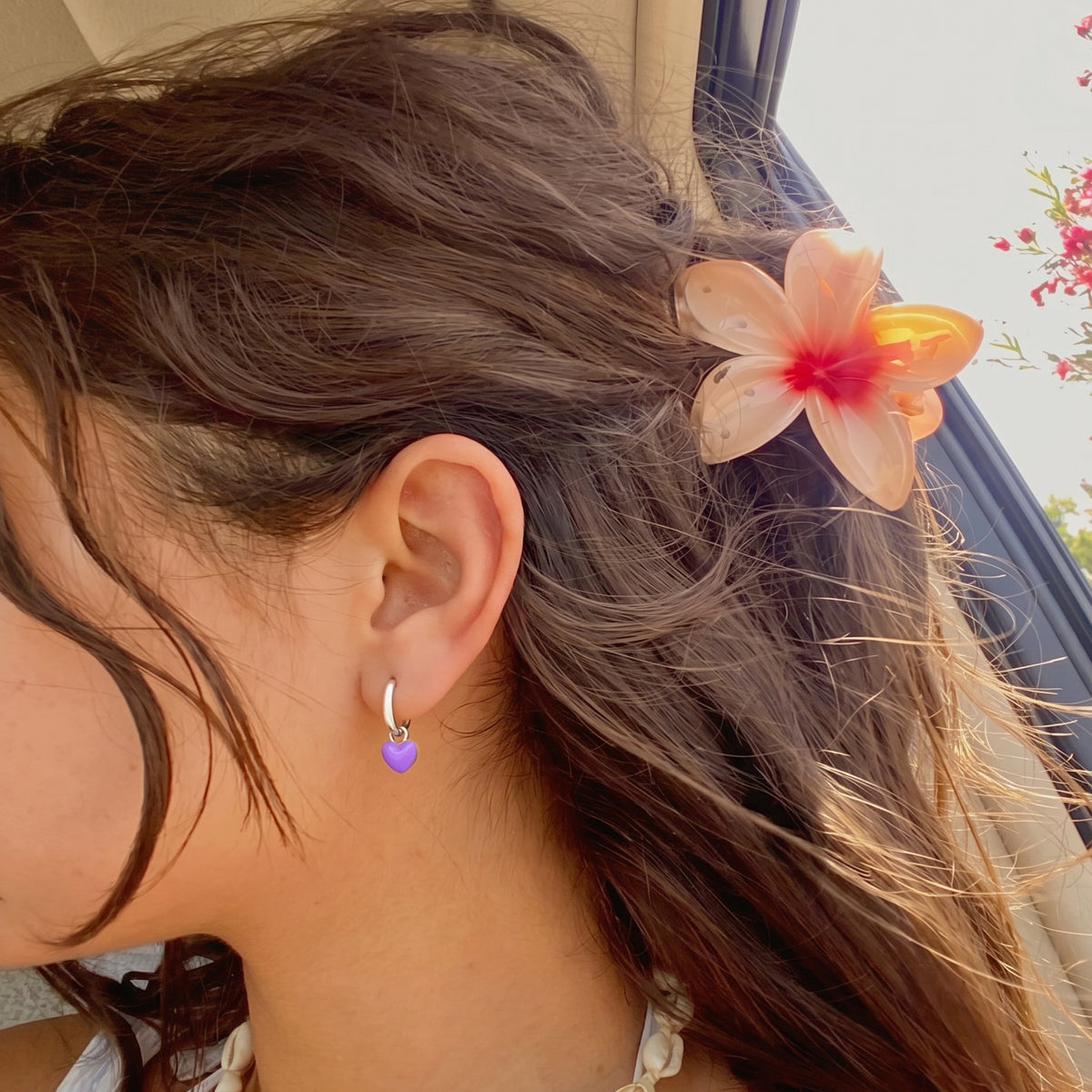 Boucles d'oreilles Anneaux Cœur