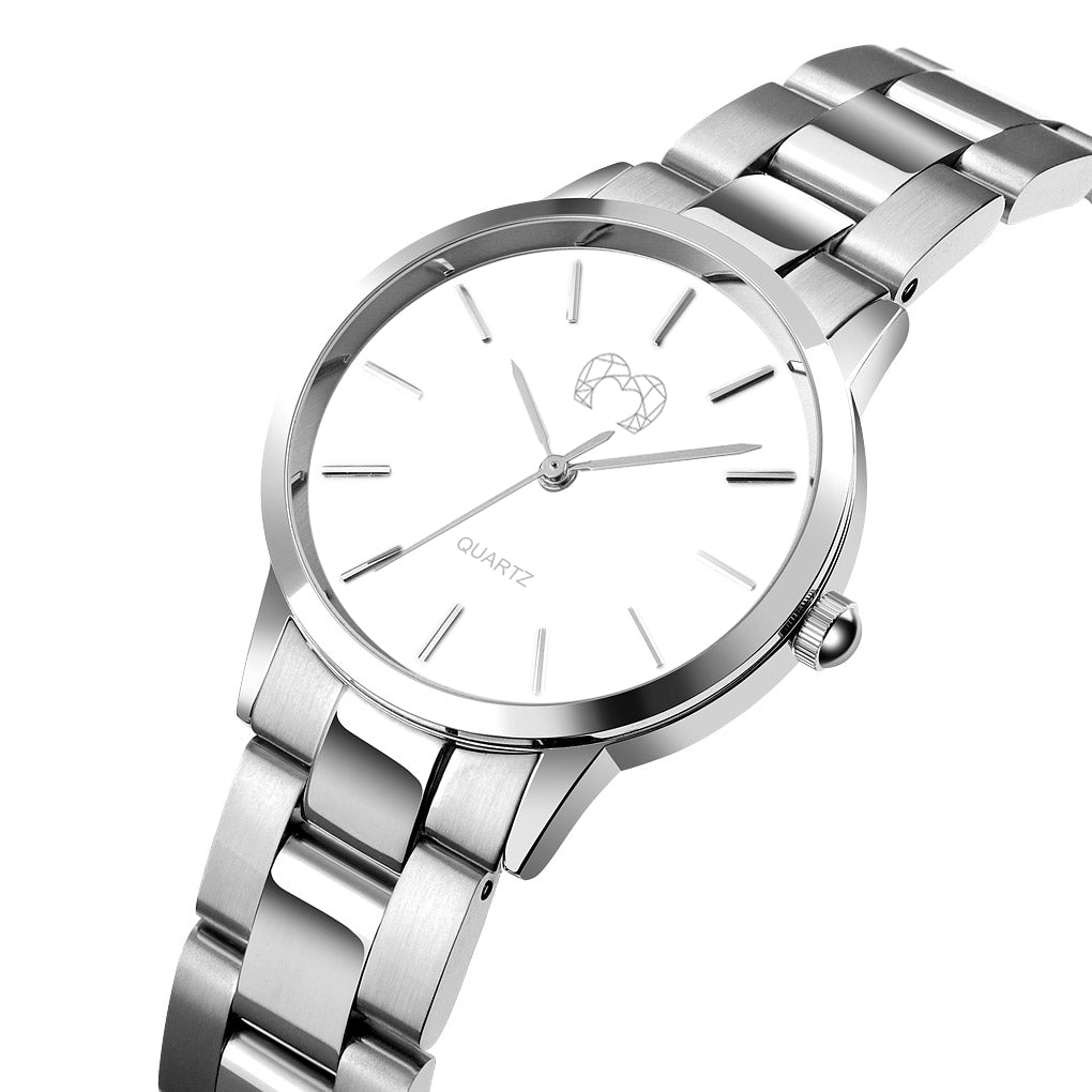 Montre "Californie" ~ Argent Blanc - LaMaisonDesBijoux