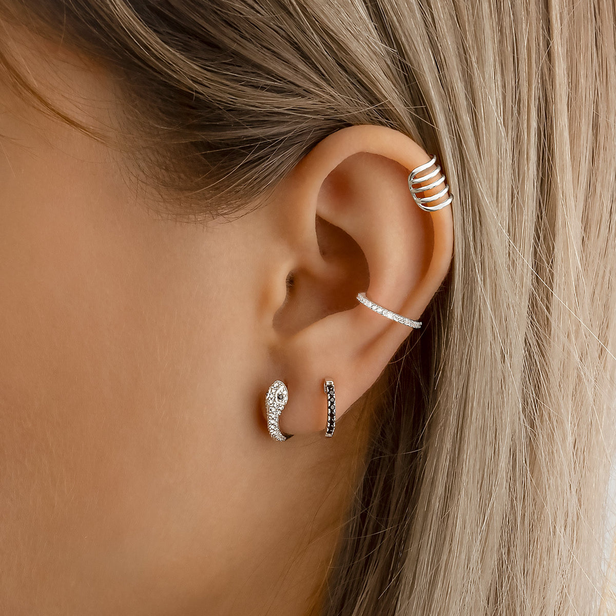 Boucles "Serpent d'Argent" - LaMaisonDesBijoux