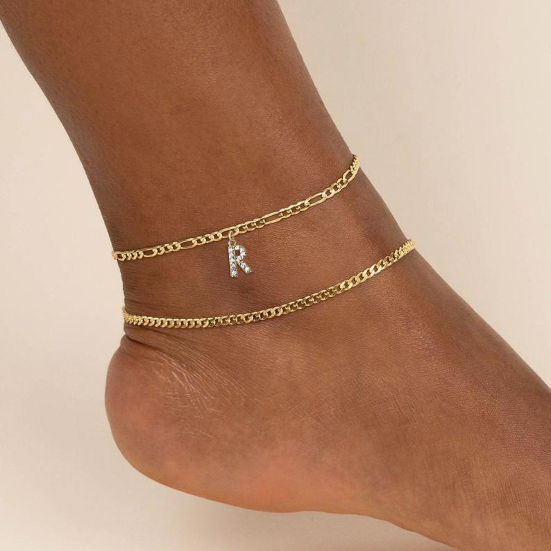 Bracelet de cheville "Initiales" - LaMaisonDesBijoux