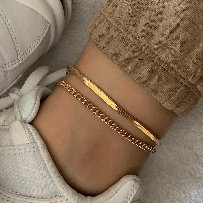 Bracelet de cheville "Cléopâtre 4MM" - LaMaisonDesBijoux