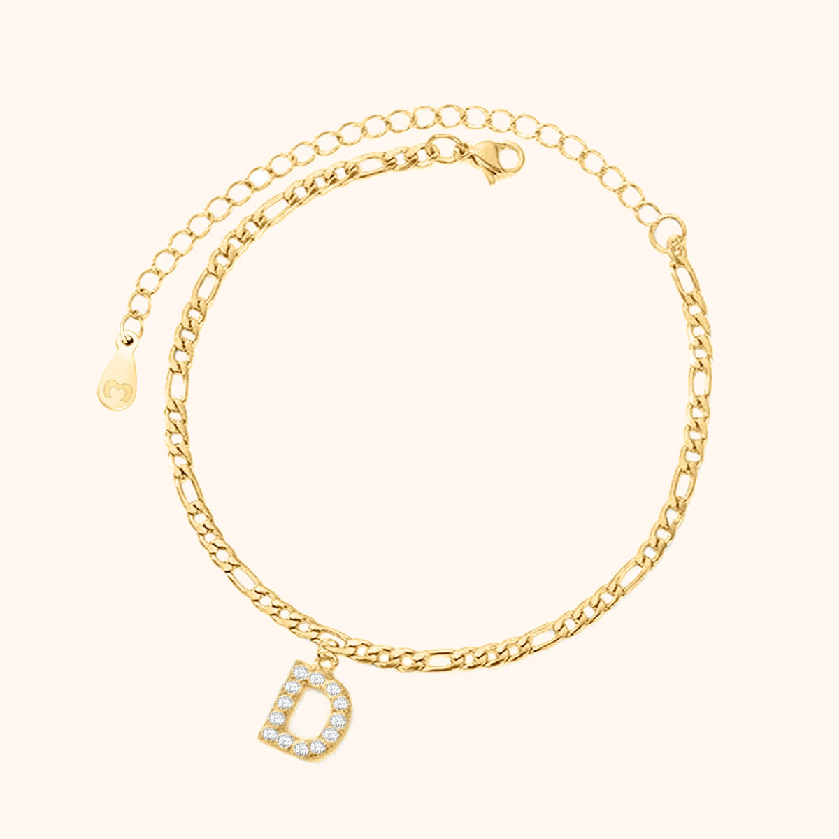 Bracelet de cheville Initiales - LaMaisonDesBijoux