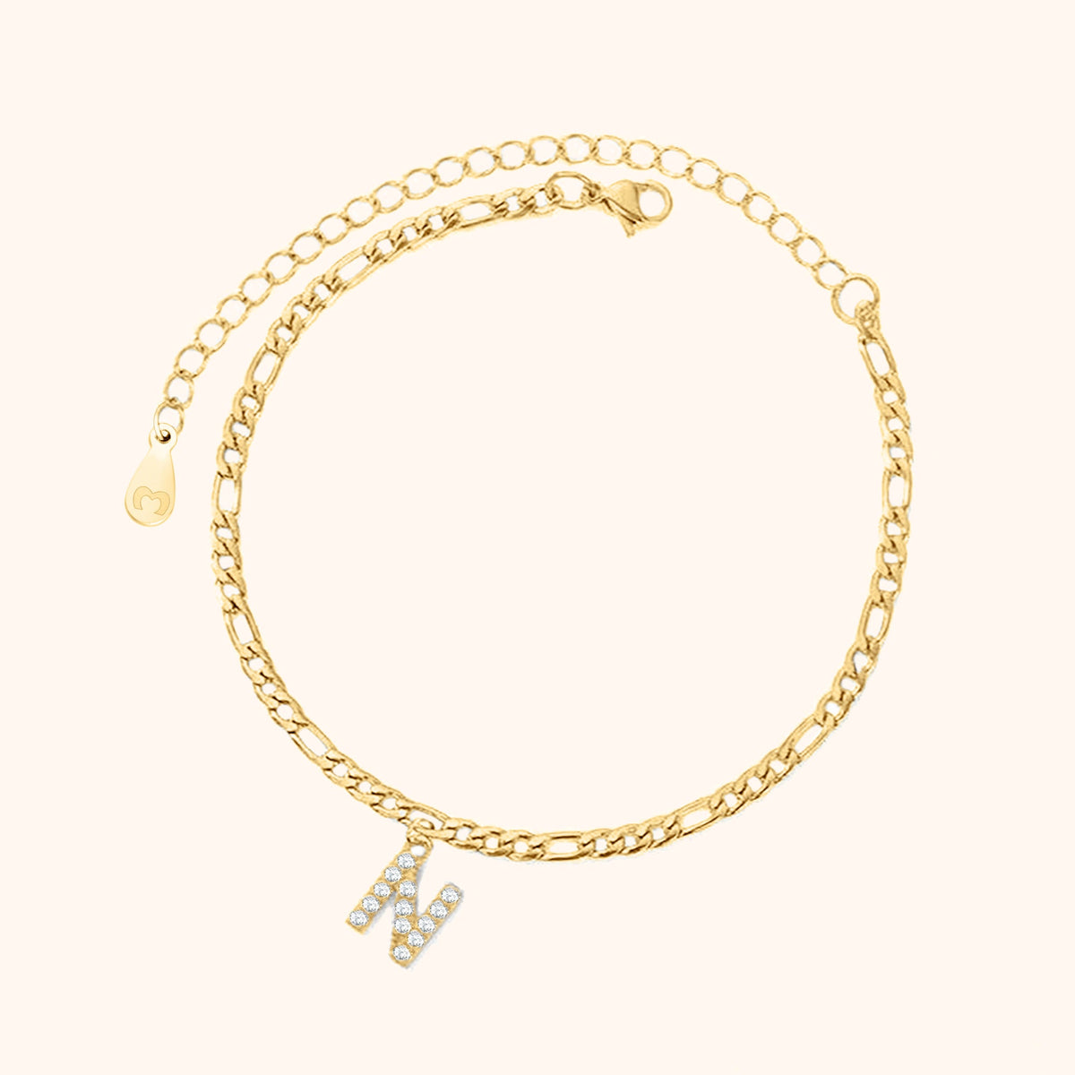 Bracelet de cheville Initiales - LaMaisonDesBijoux