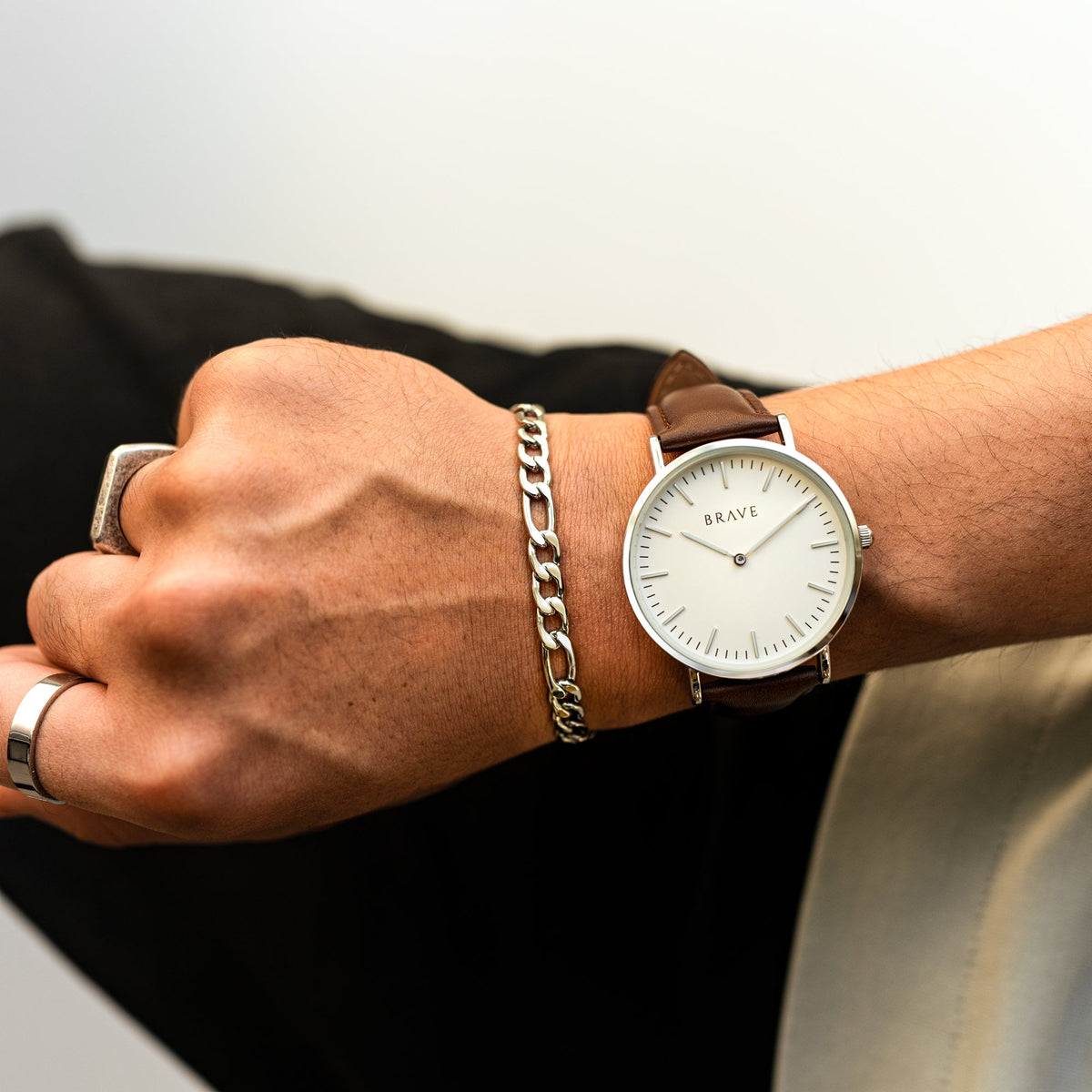 Bracelet Homme BRAVE "Titane" - LaMaisonDesBijoux