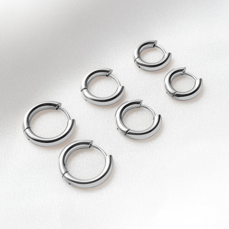 Boucles d'oreilles Rond-point Acier - LaMaisonDesBijoux