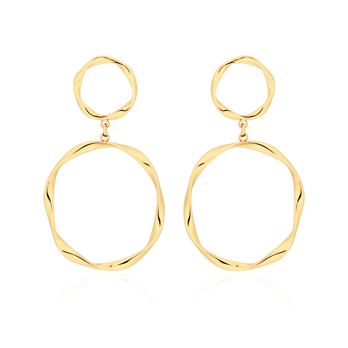 Boucles d'oreilles Cercles Suspendus - LaMaisonDesBijoux