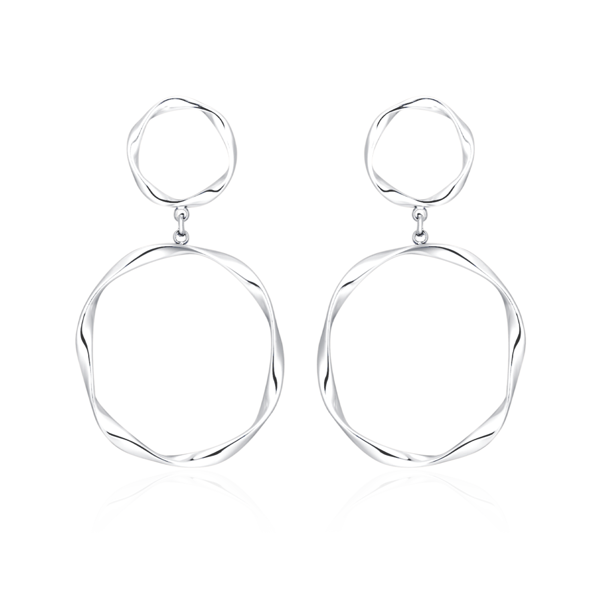 Boucles d'oreilles Cercles Suspendus - LaMaisonDesBijoux
