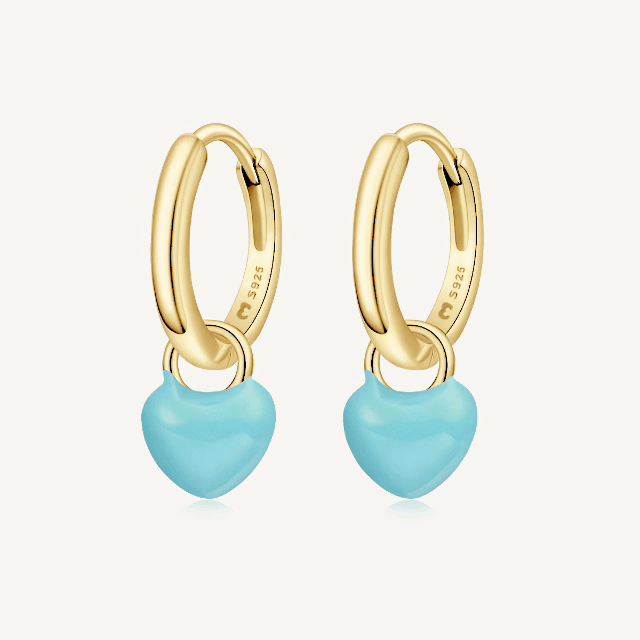 Boucles d'oreilles Anneaux Cœur