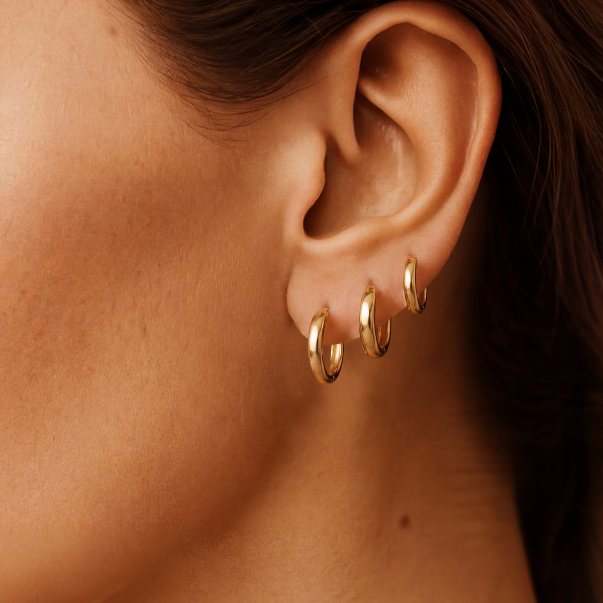 Boucles d'oreilles Anneaux Triade