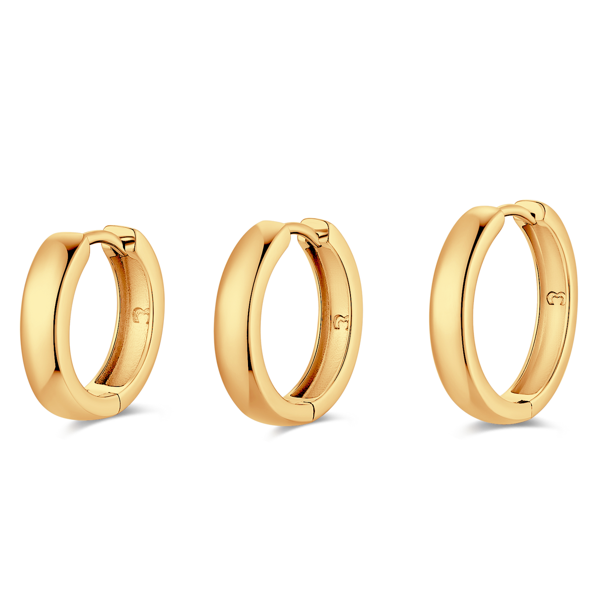 Boucles d'oreilles Anneaux Triade