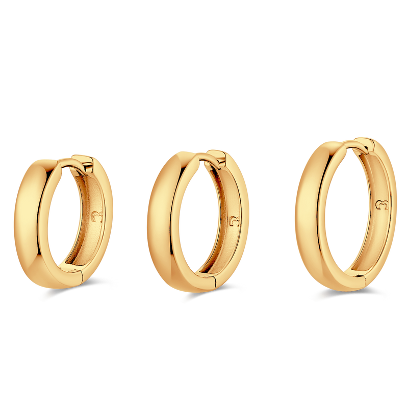 Boucles d'oreilles Anneaux Triade