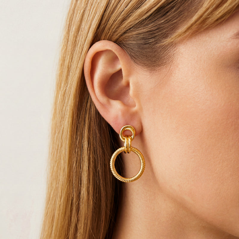 Boucles d'oreilles Anneaux Texturisés