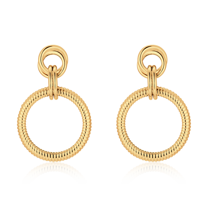 Boucles d'oreilles Anneaux Texturisés