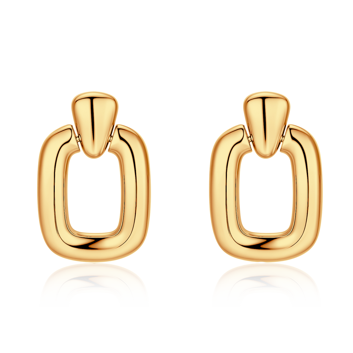 Boucles d'oreilles Anneaux Rectangulaires