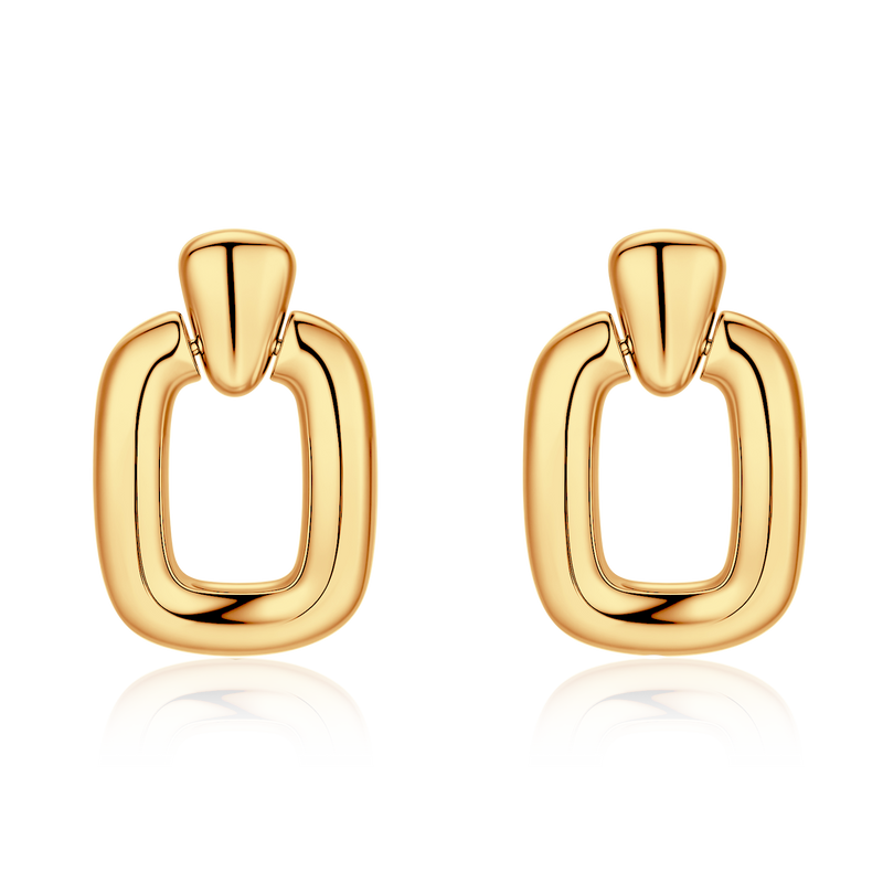 Boucles d'oreilles Anneaux Rectangulaires