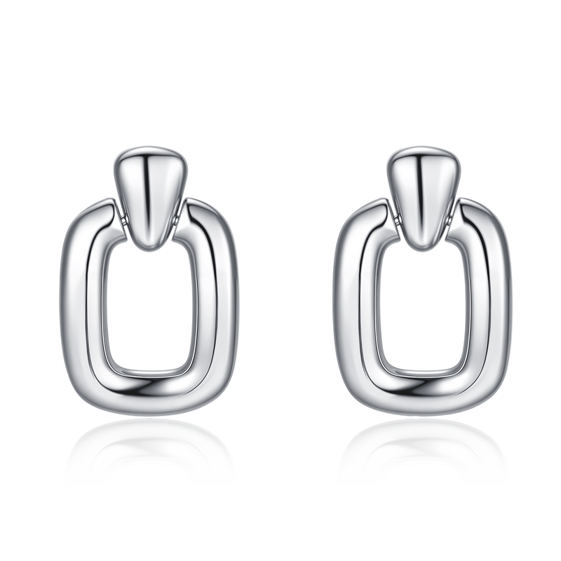 Boucles d'oreilles Anneaux Rectangulaires