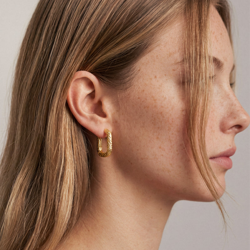Boucles d'oreilles Anneaux Martelés