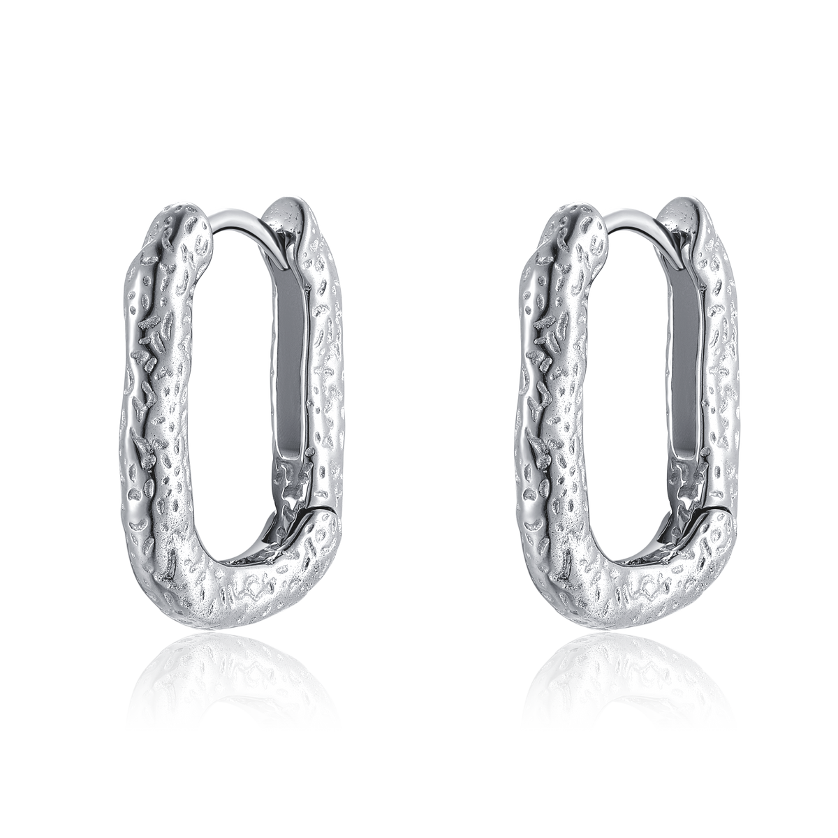 Boucles d'oreilles Anneaux Martelés