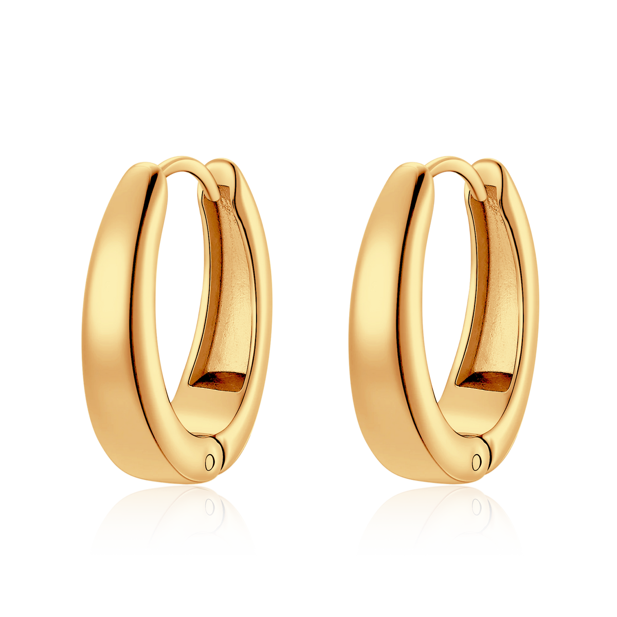 Boucles d'oreilles Anneaux Ovalisés
