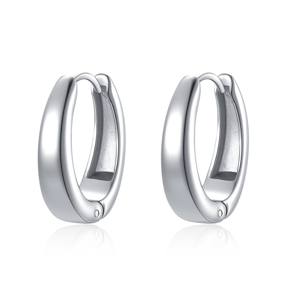 Boucles d'oreilles Anneaux Ovalisés