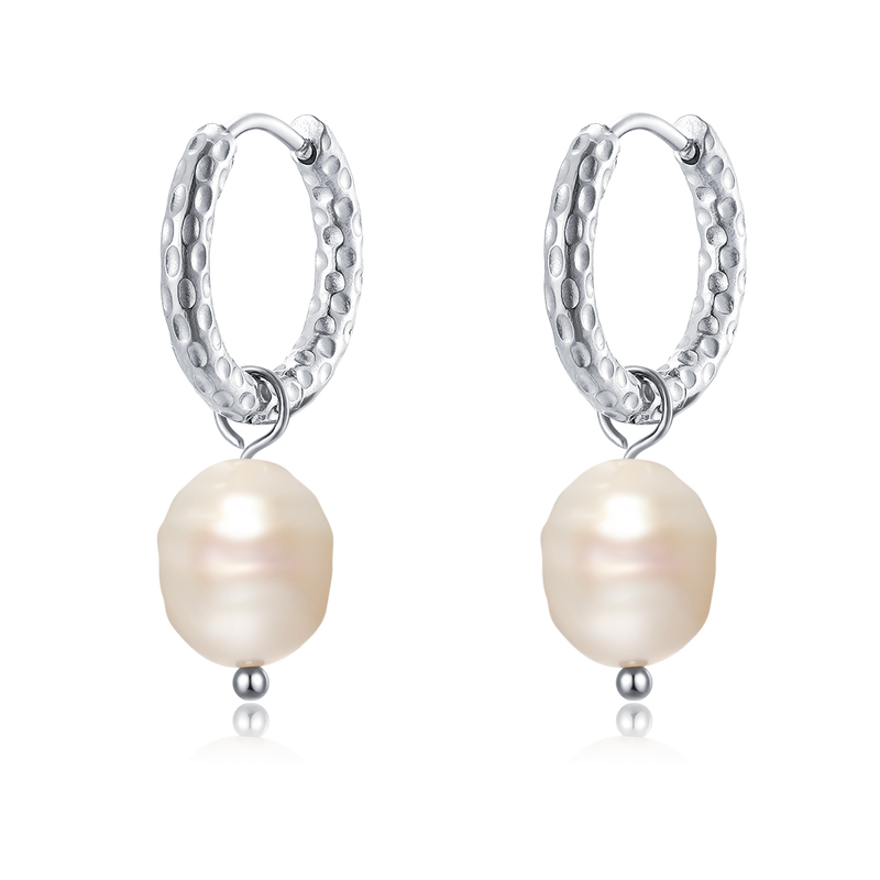 Boucles d'oreilles Anneaux Perles Élancées