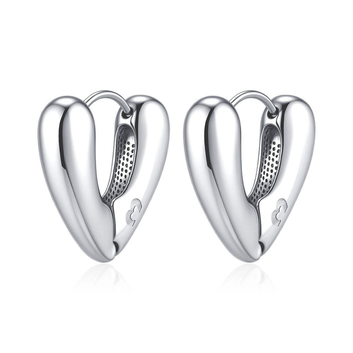 Boucles d'oreilles Coeur Courbé