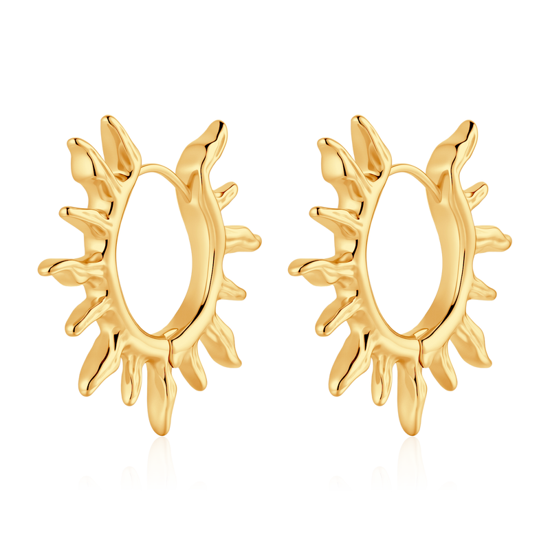 Boucles d'oreilles Anneaux Rayons de Soleil