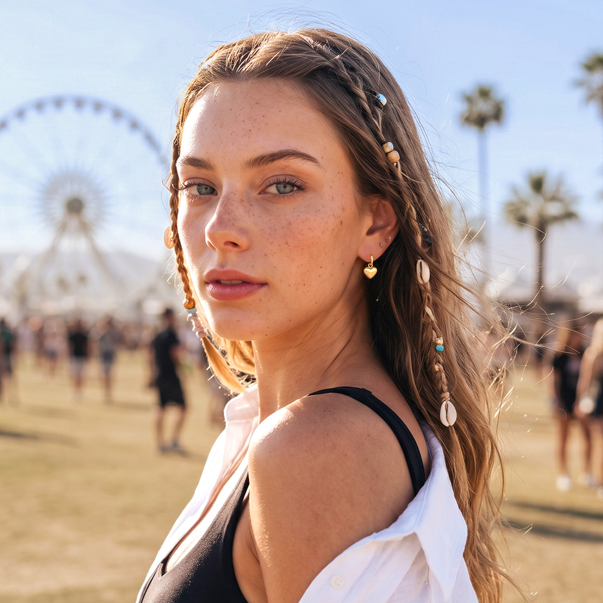 Boucles d'oreilles Cœur Volumétrique