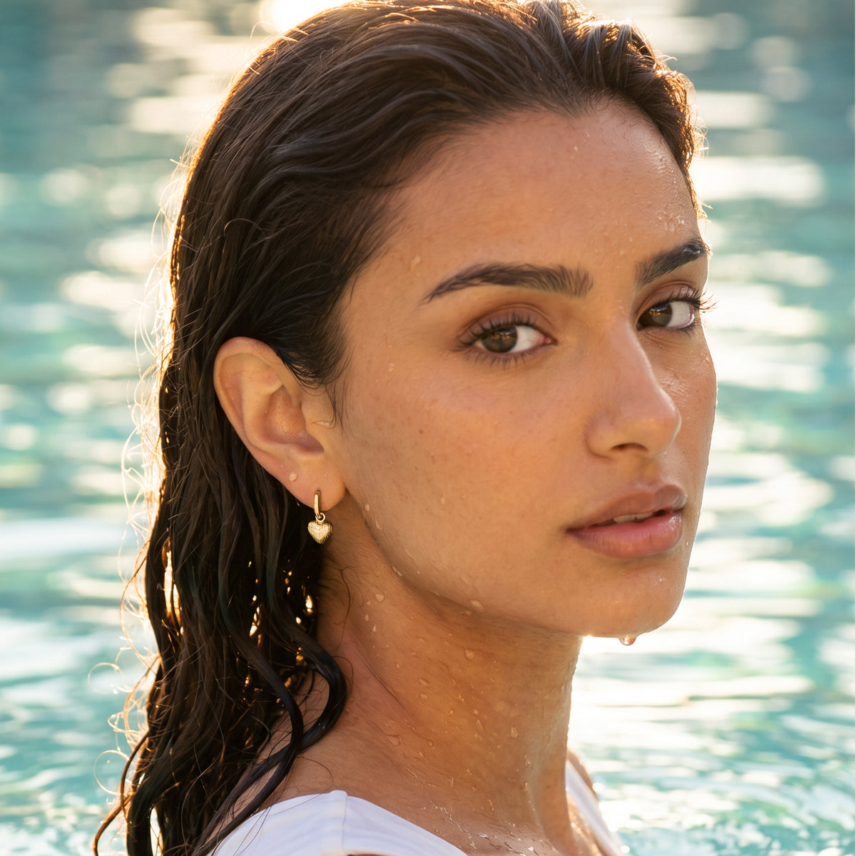 Boucles d'oreilles Cœur Volumétrique