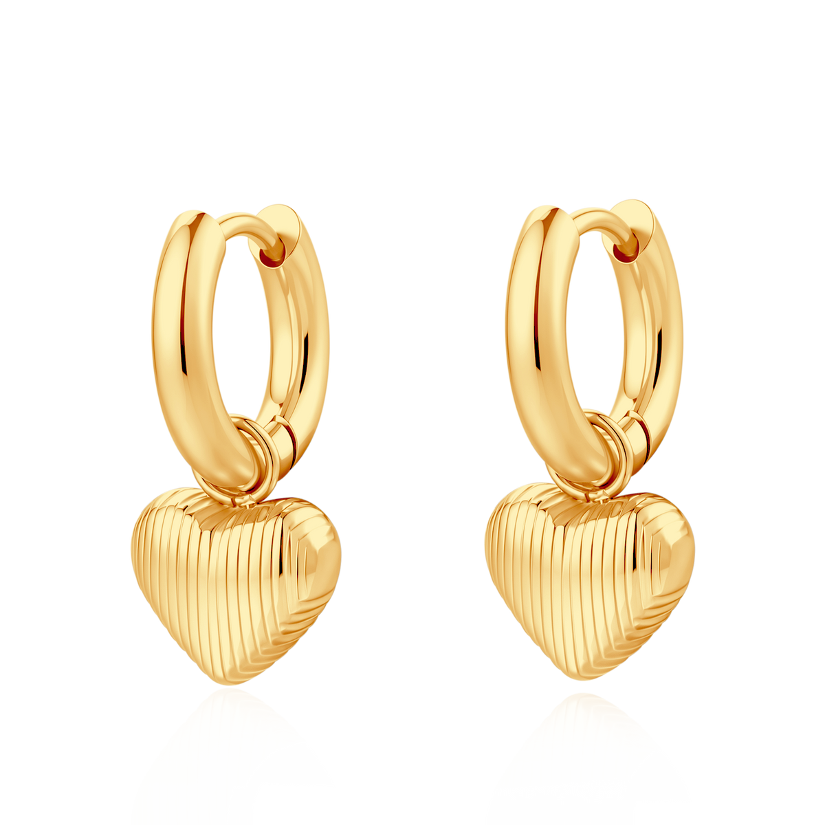 Boucles d'oreilles Cœur Volumétrique