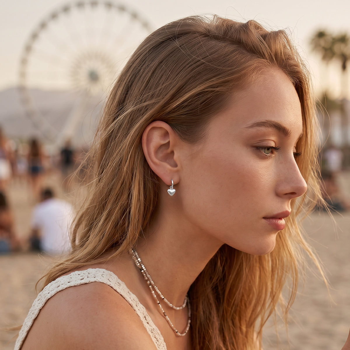 Boucles d'oreilles Cœur Volumétrique