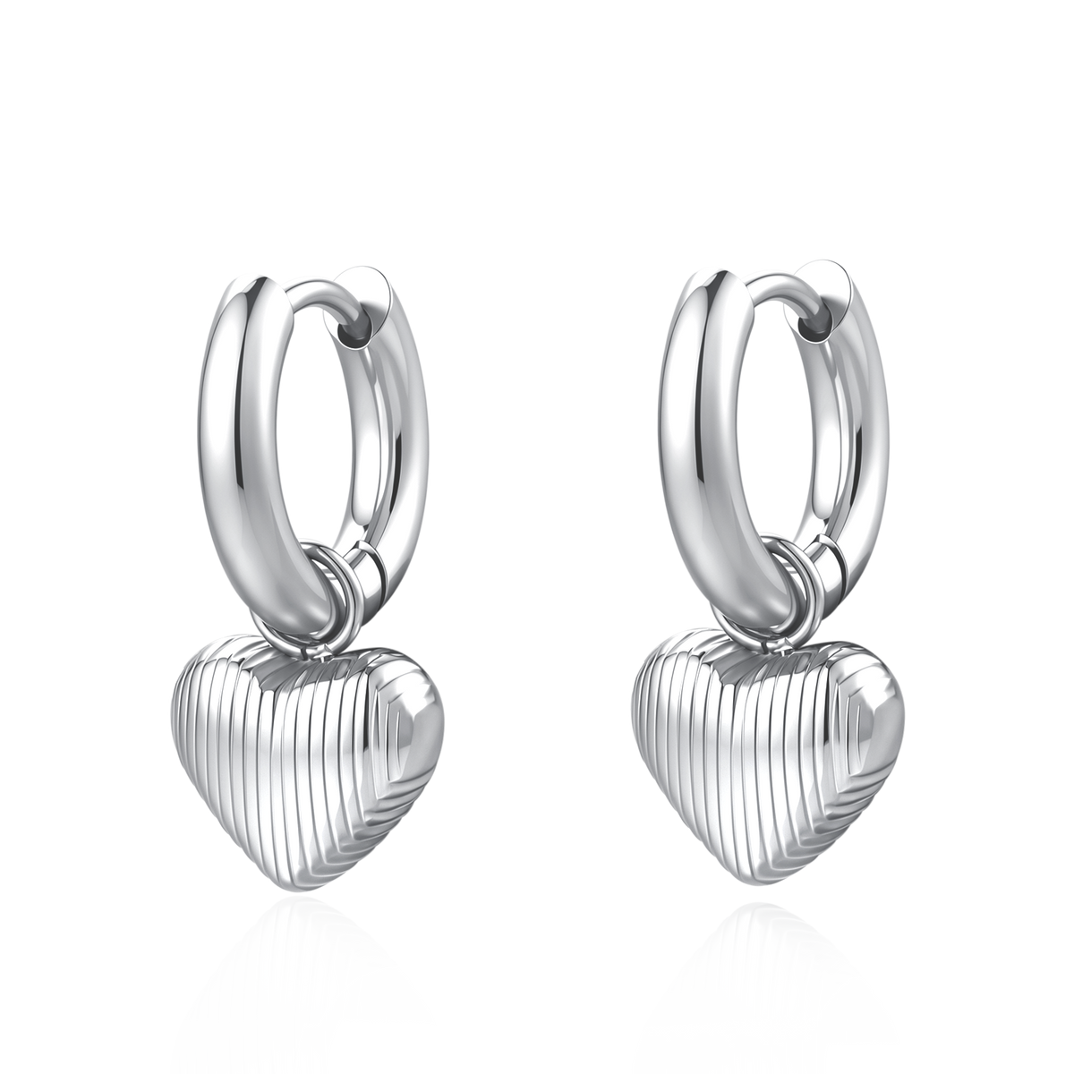 Boucles d'oreilles Cœur Volumétrique