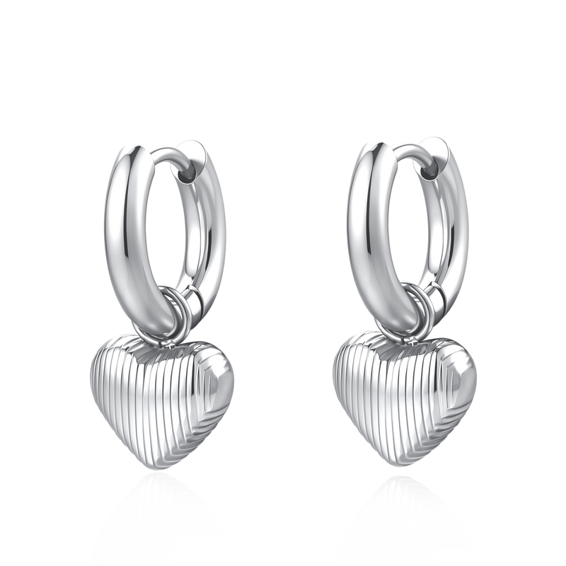 Boucles d'oreilles Cœur Volumétrique
