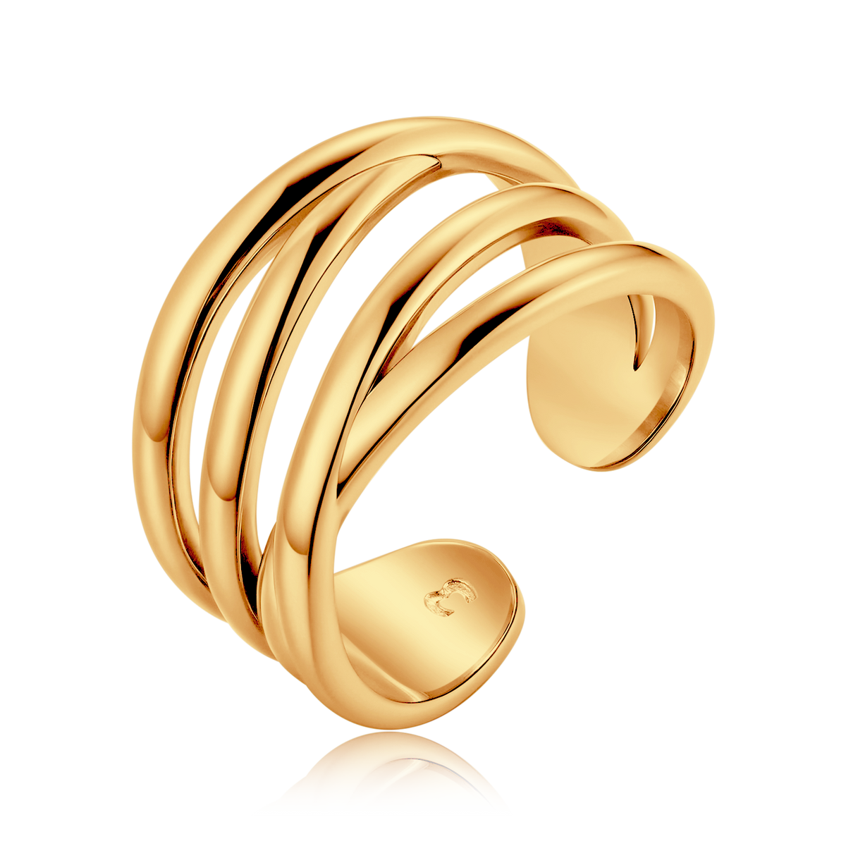 Bague Bandes Parallèles