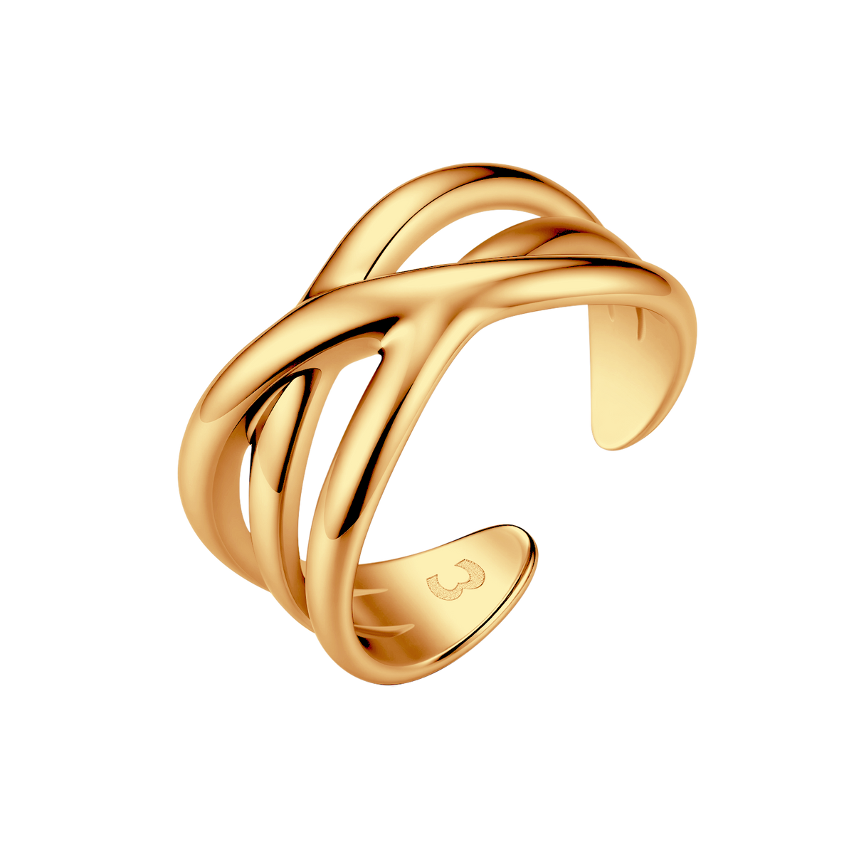 Bague Bandes Croisées