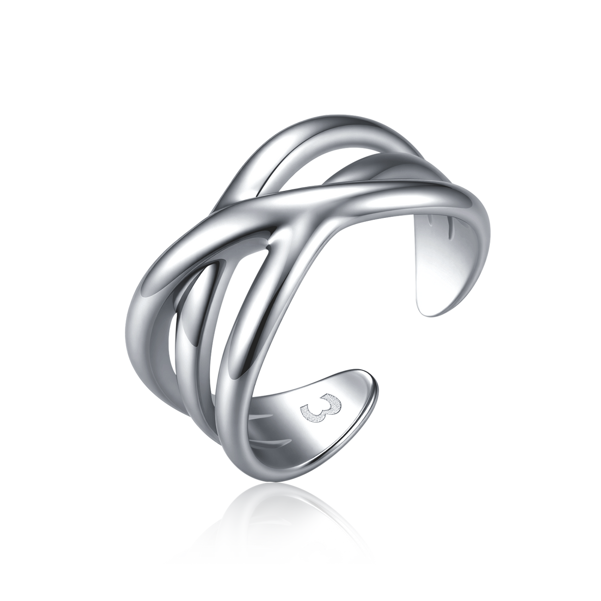 Bague Bandes Croisées