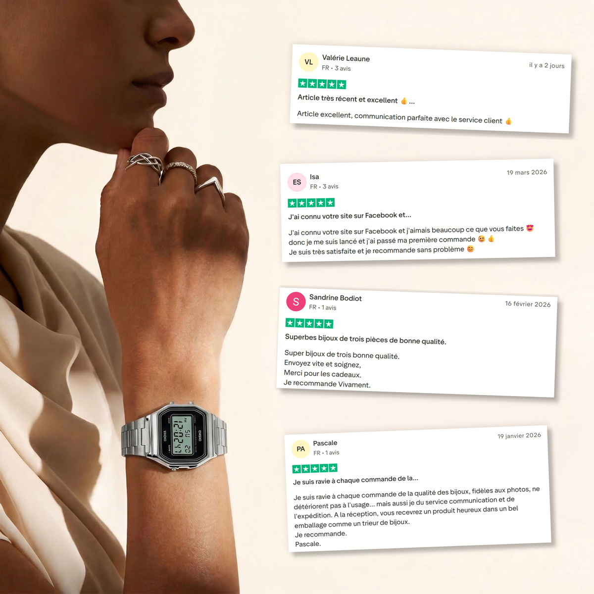 Montre Digitale Vintage ~ Argent