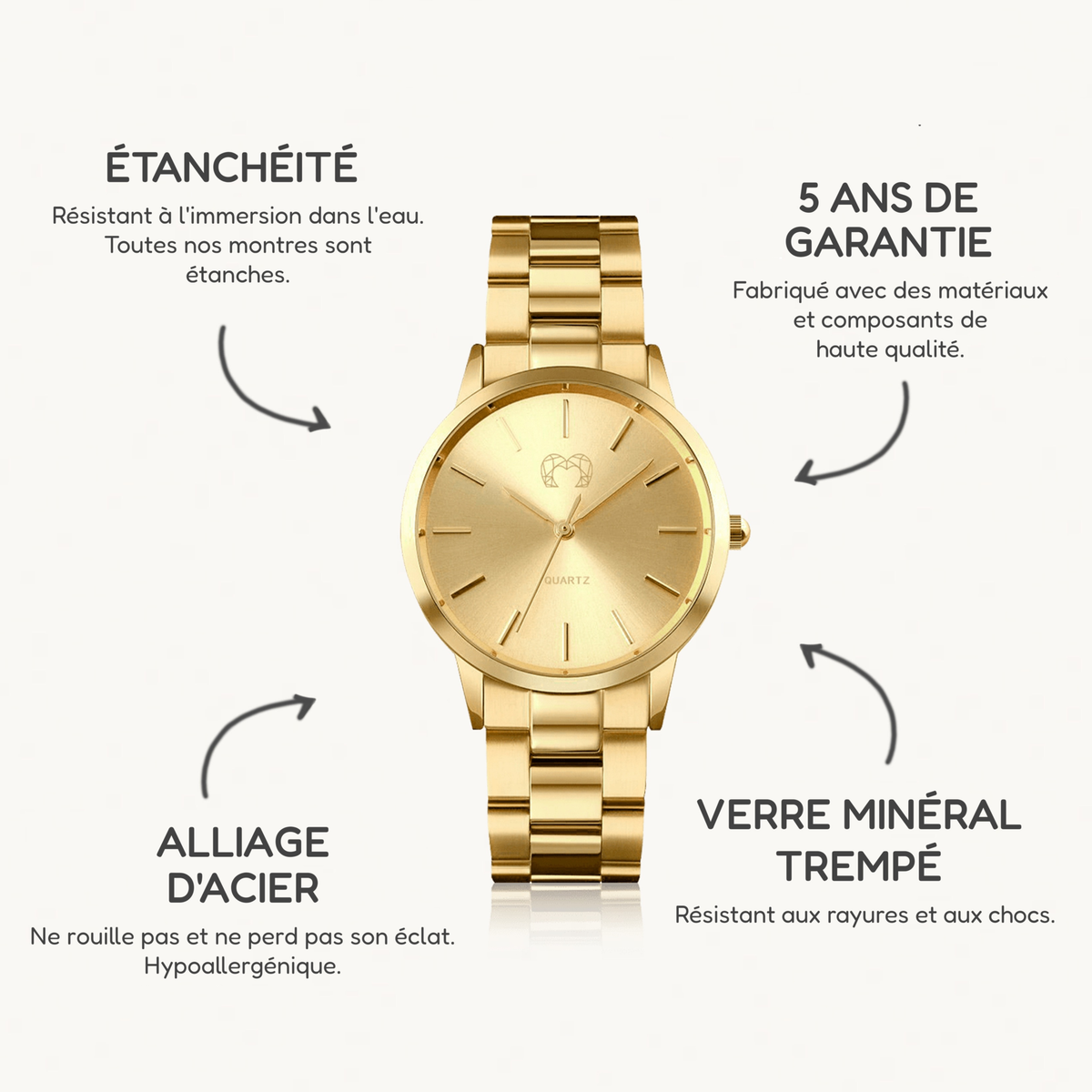 Montre Californie ~ Or