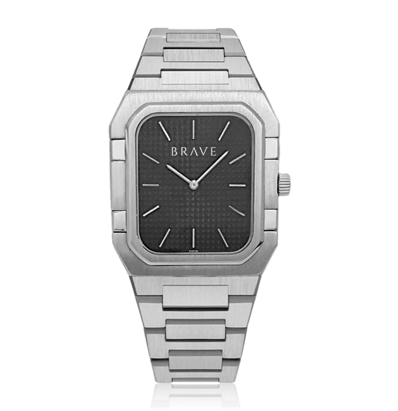 Montre BRAVE Brando ~ Argent-Noir