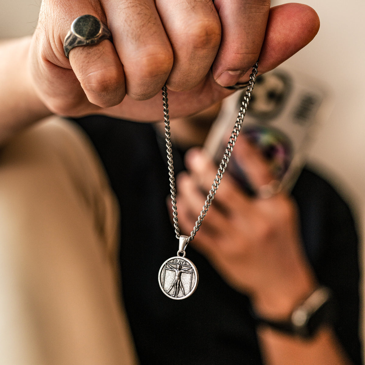 Collier Homme BRAVE "Vitruve" - LaMaisonDesBijoux